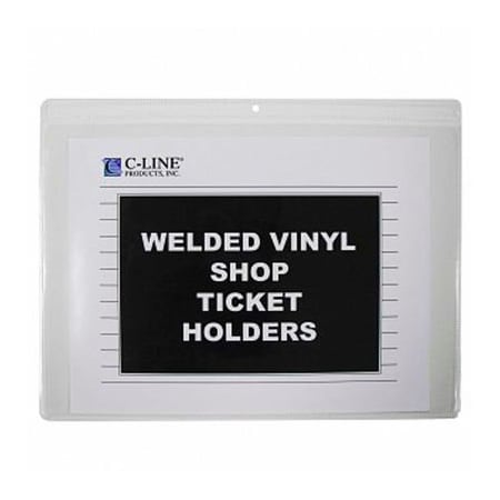 C-Line Products C-Line Products Shop Ticket Holders, Welded Vinyl, Both Sides Clear, Open Long Side, 12 X 9, 50/BX 80129